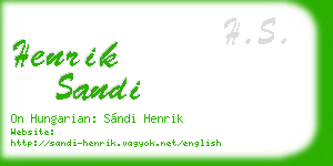 henrik sandi business card